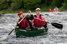 Tandem canoeing Maine canoe trip